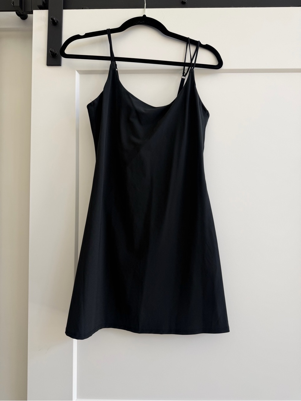 Abercrombie & Fitch Traveler athletic mini dress with built in shorts, black